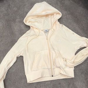 ADIDAS cropped Zip Up Hoodie
